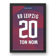 Affiche RB Leipzig Extérieur 2023-2024 – Affiche encadrée personnalisée - Cadre Perso