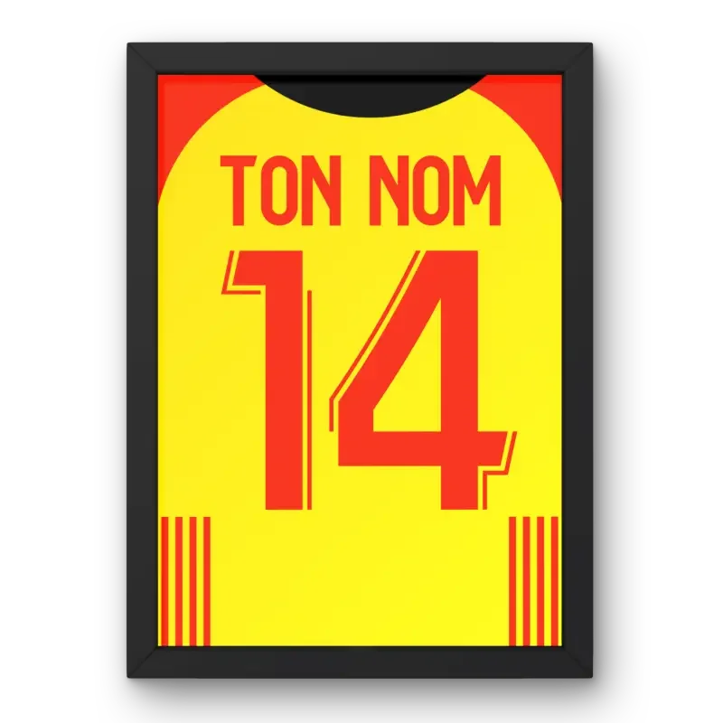 Affiche RC Lens Domicile 2023-2024 – Affiche encadrée personnalisée - Cadre Perso