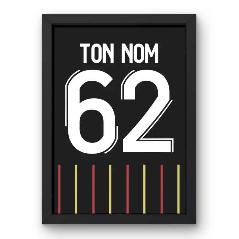 Affiche RC Lens Extérieur 2023-2024 – Affiche encadrée personnalisée - Cadre Perso