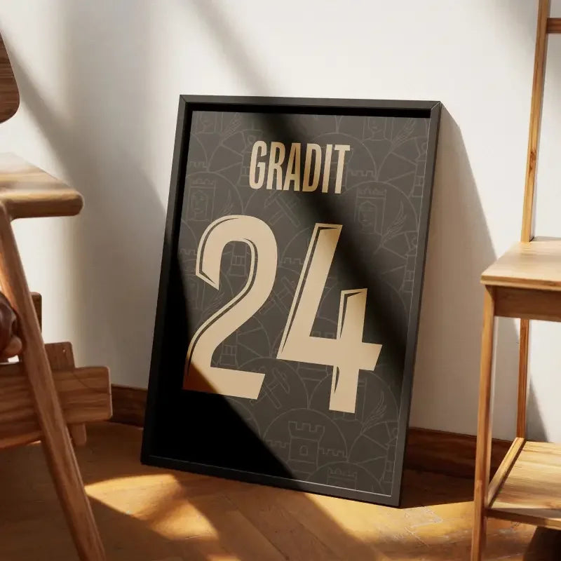 Affiche RC Lens Sainte Barbe 2024-2025 – Affiche encadrée personnalisée - Cadre Perso