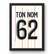 Affiche RC Lens Third 2024-2025 – Affiche encadrée personnalisée - Cadre Perso