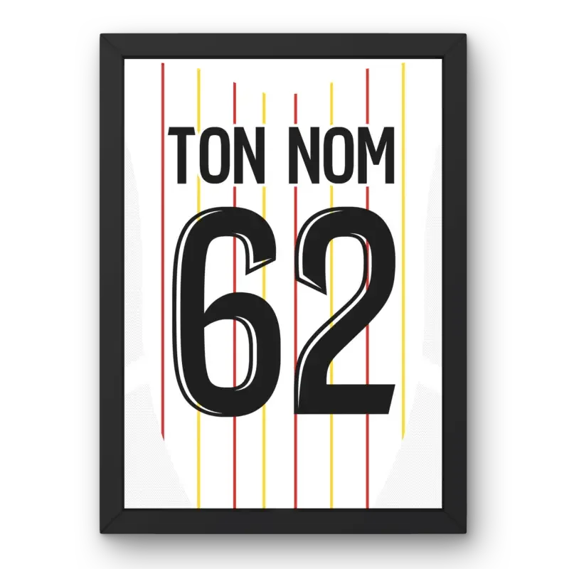 Affiche RC Lens Third 2024-2025 – Affiche encadrée personnalisée - Cadre Perso
