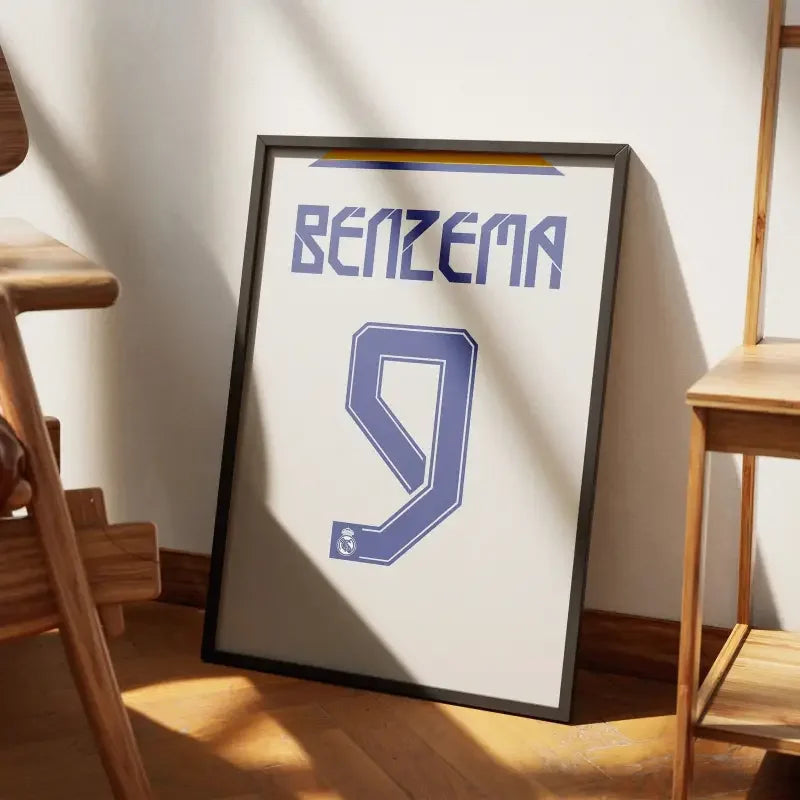 Affiche Real Madrid Domicile 2021-2022 – Affiche encadrée personnalisée - Cadre Perso