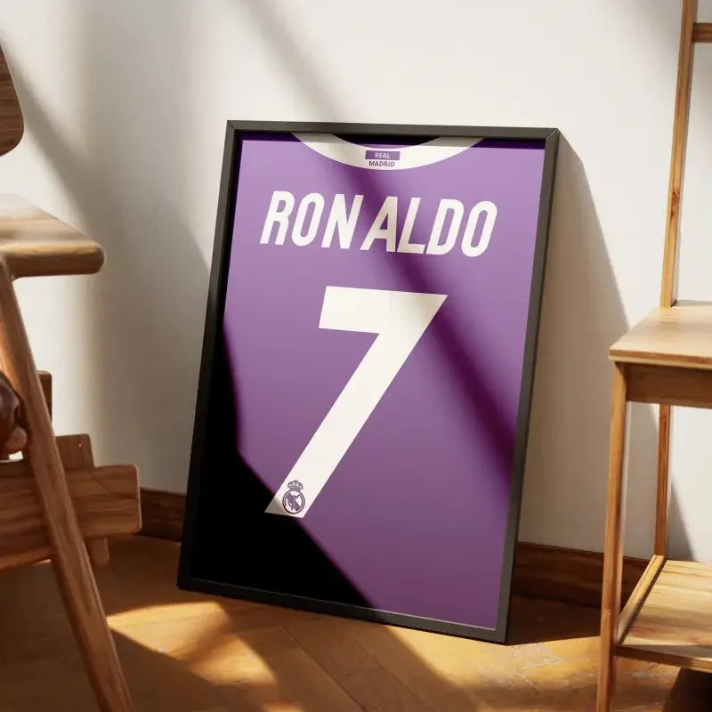 Affiche Real Madrid Extérieur 2016-2017 – Affiche encadrée personnalisée - Cadre Perso