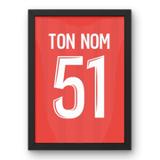 Affiche Reims Domicile 2024-2025 – Affiche encadrée personnalisée - Cadre Perso