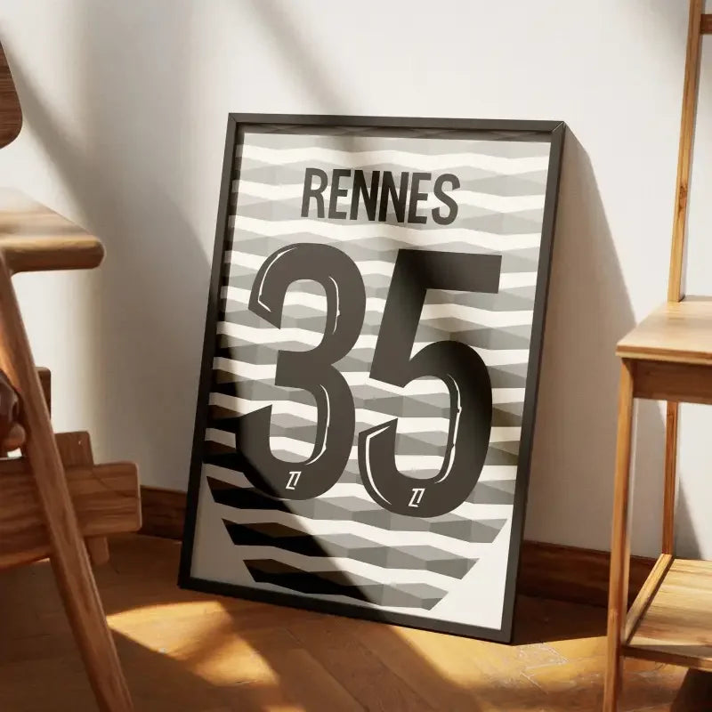 Affiche Rennes Extérieur 2024-2025 – Affiche encadrée personnalisée - Cadre Perso