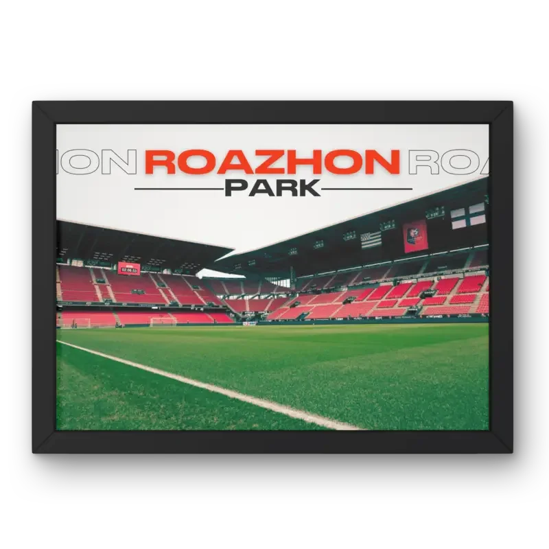 Affiche Roazhon Park | L'âme du Stade Rennais – Affiche encadrée personnalisée - Cadre Perso