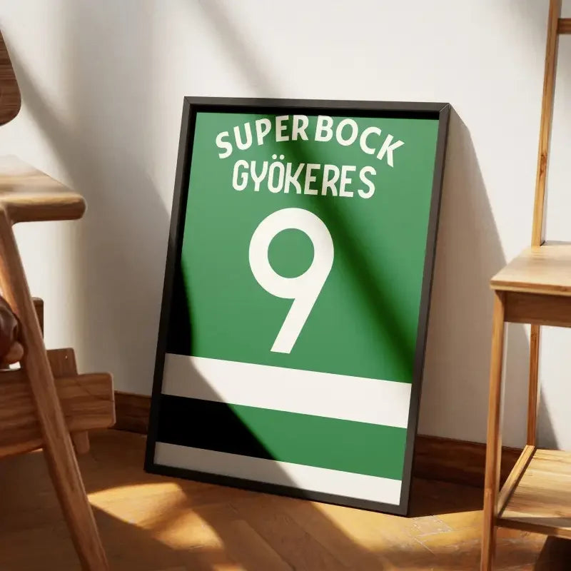 Affiche Sporting CP Domicile 2023-2024 – Affiche encadrée personnalisée - Cadre Perso