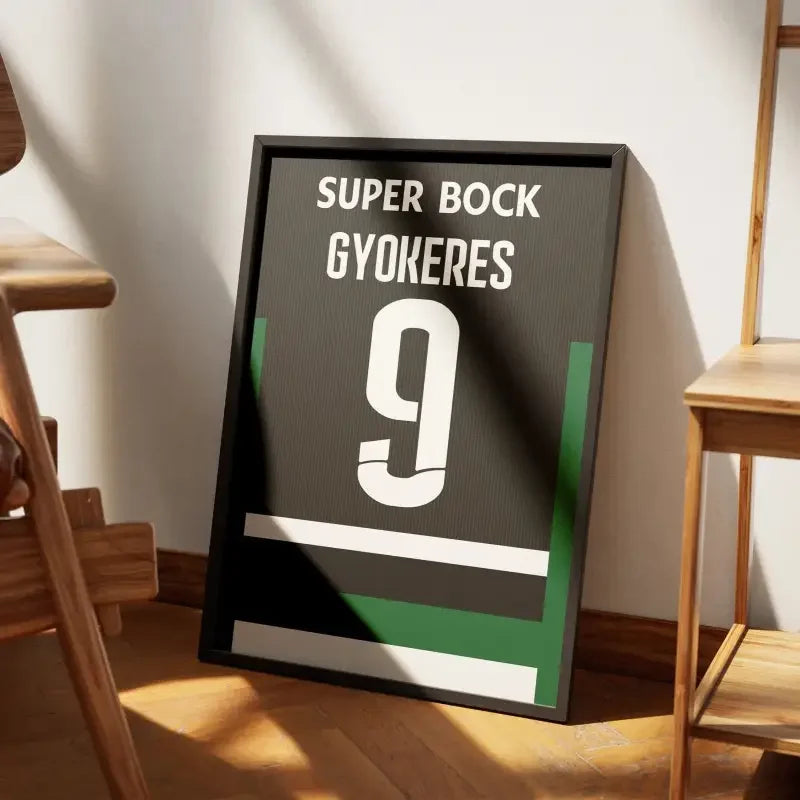 Affiche Sporting CP Domicile 2024-2025 – Affiche encadrée personnalisée - Cadre Perso