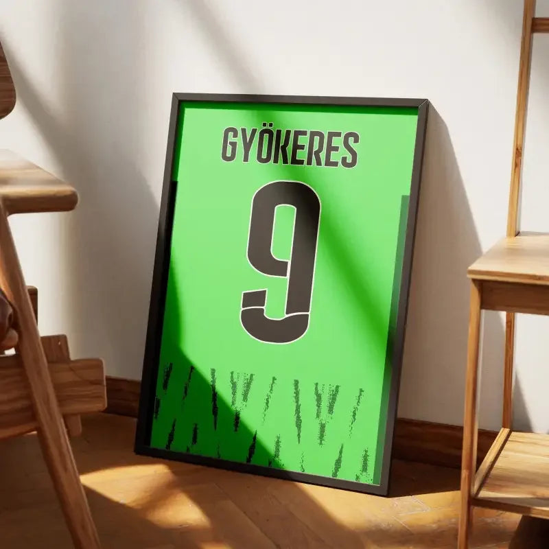 Affiche Sporting CP Third 2024-2025 – Affiche encadrée personnalisée - Cadre Perso