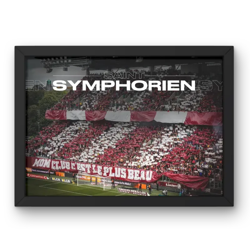 Affiche Stade Saint-Symphorien Metz | L'Esprit du Football Messin – Affiche encadrée personnalisée - Cadre Perso