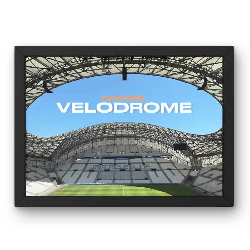 Affiche Stade Vélodrome Marseille | L'Âme du Football Marseillais – Affiche encadrée personnalisée - Cadre Perso