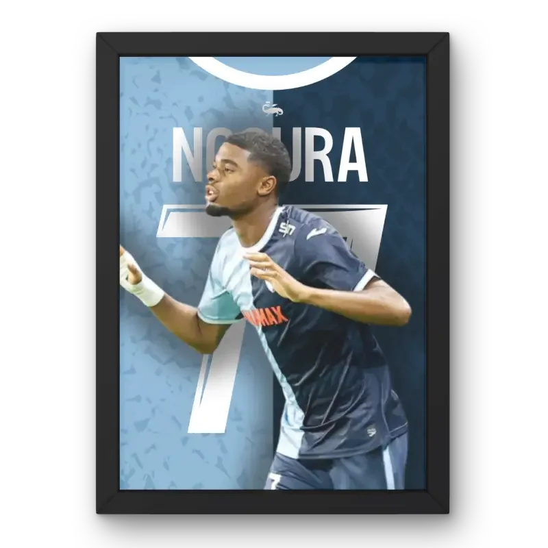 Affiche Steve Ngoura - L'Étoile Montante du Havre – Affiche encadrée personnalisée - Cadre Perso
