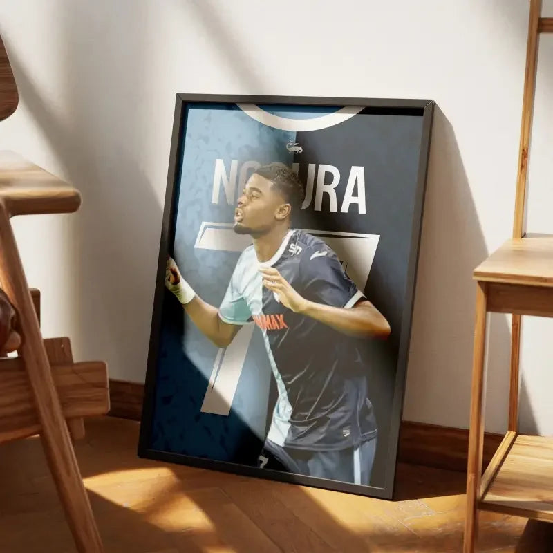 Affiche Steve Ngoura - L'Étoile Montante du Havre – Affiche encadrée personnalisée - Cadre Perso