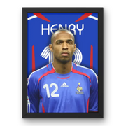 Affiche Thierry Henry - Légende de l'Équipe de France – Affiche encadrée personnalisée - Cadre Perso