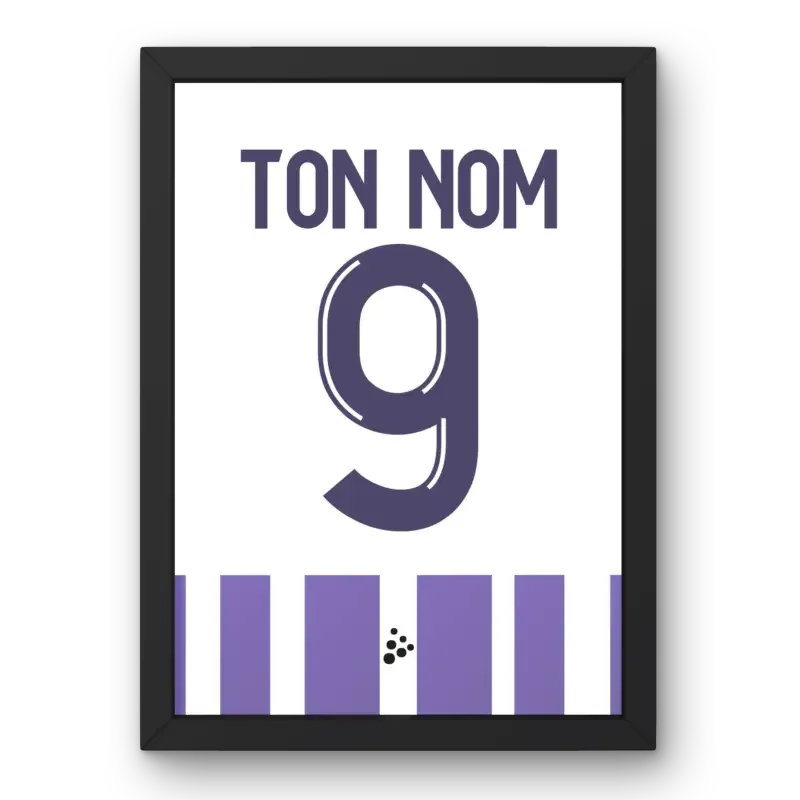 Affiche Toulouse Domicile 2023-2024 – Affiche encadrée personnalisée - Cadre Perso
