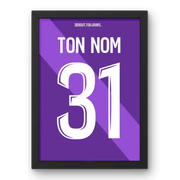 Affiche Toulouse Domicile 2024-2025 – Affiche encadrée personnalisée - Cadre Perso