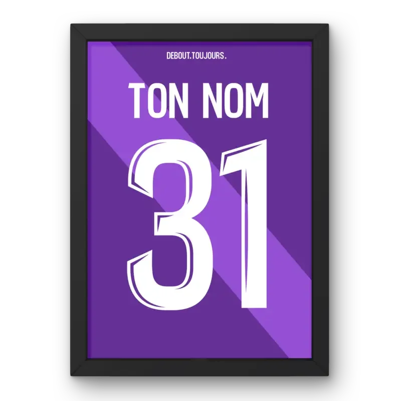 Affiche Toulouse Domicile 2024-2025 – Affiche encadrée personnalisée - Cadre Perso