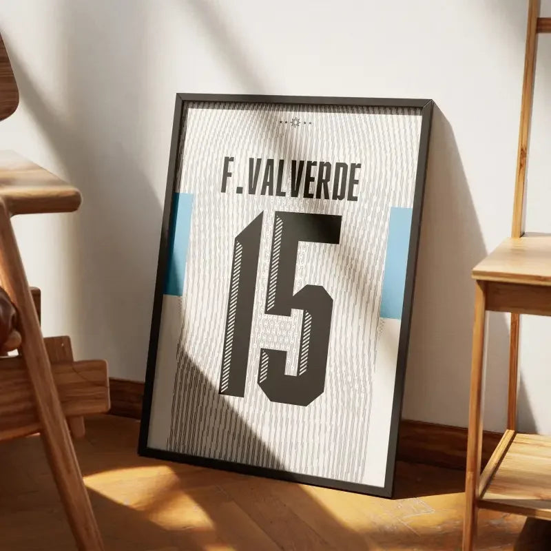 Affiche Uruguay Extérieur Copa 2024 – Affiche encadrée personnalisée - Cadre Perso