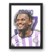 Affiche Yann Gboho Toulouse FC - L'Ascension du Talent – Affiche encadrée personnalisée - Cadre Perso