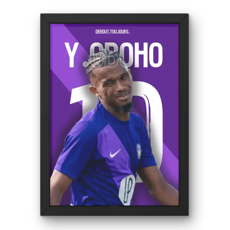 Affiche Yann Gboho Toulouse FC - L'Esprit du Talent – Affiche encadrée personnalisée - Cadre Perso