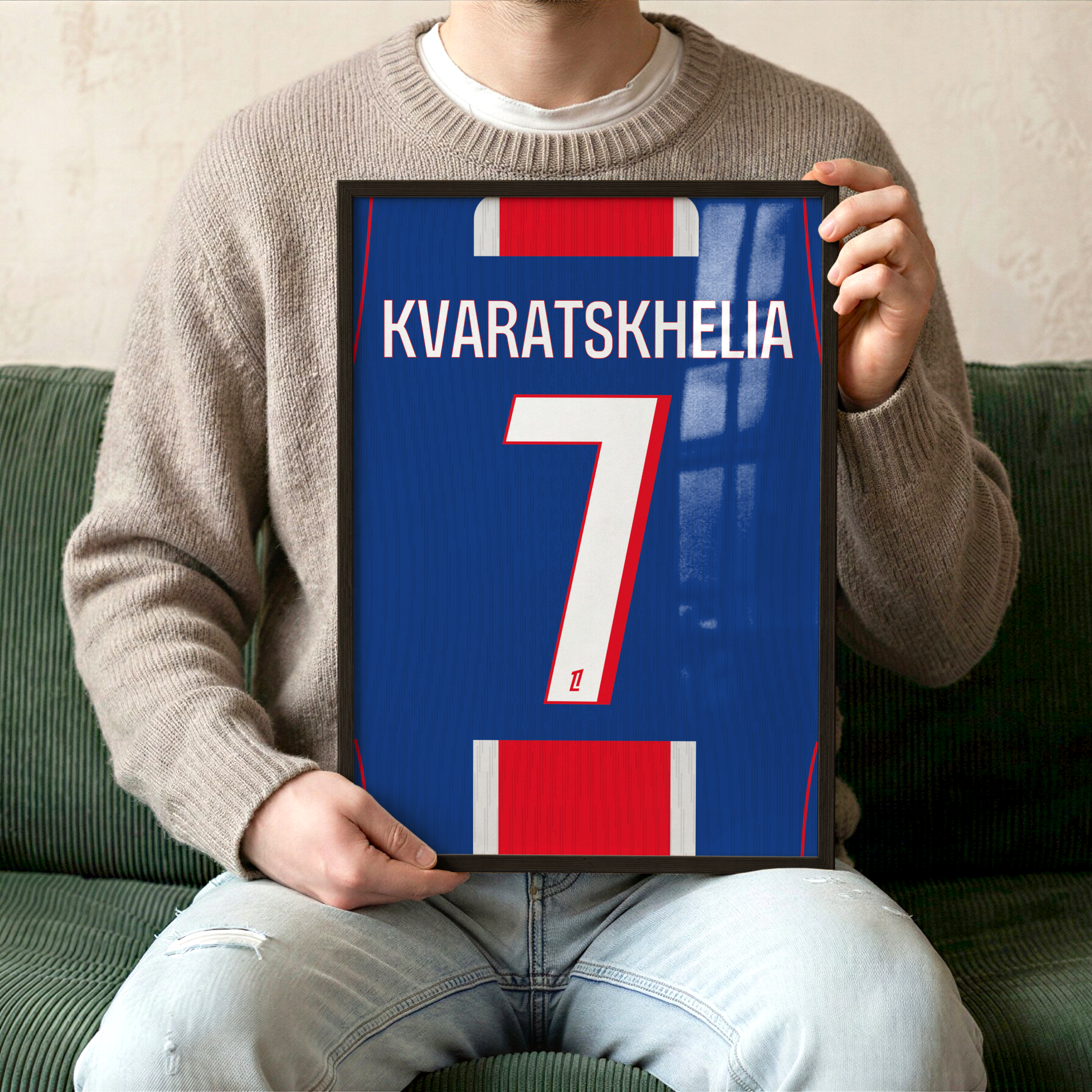 Affiche PSG Domicile 26-27 – Affiche encadrée personnalisée - Cadre Perso