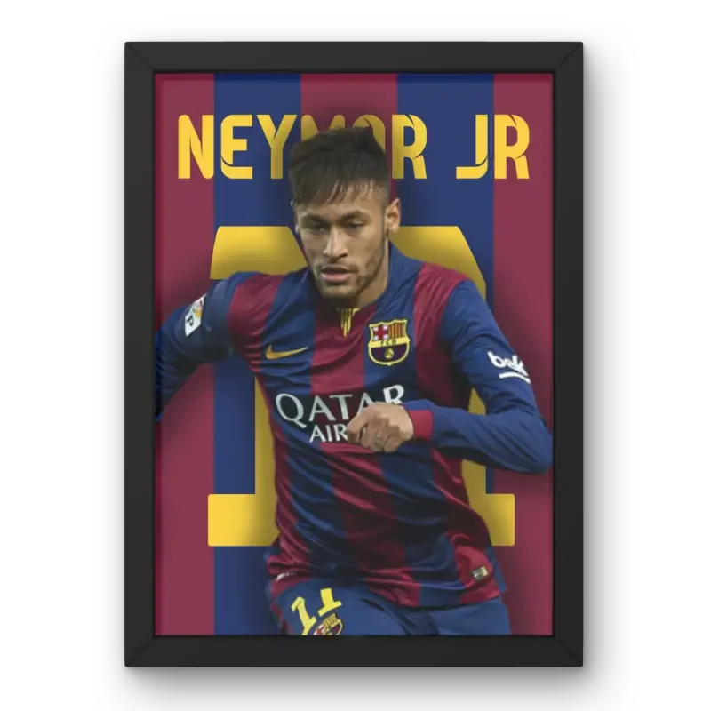 Affiche Neymar Jr. - La Magie du Barça – Affiche encadrée personnalisée - Cadre Perso