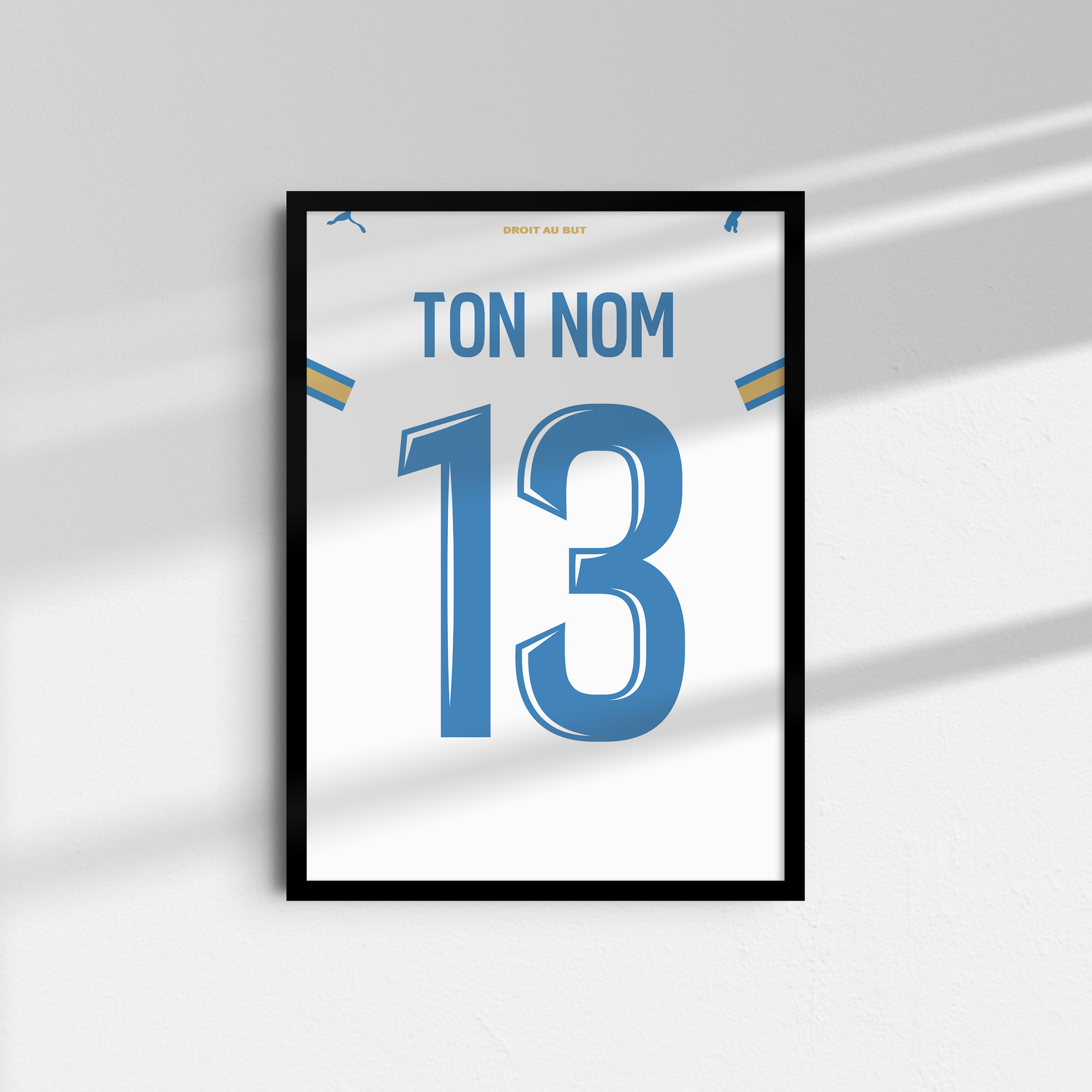 Affiche OM Domicile 26-27 – Affiche encadrée personnalisée - Cadre Perso